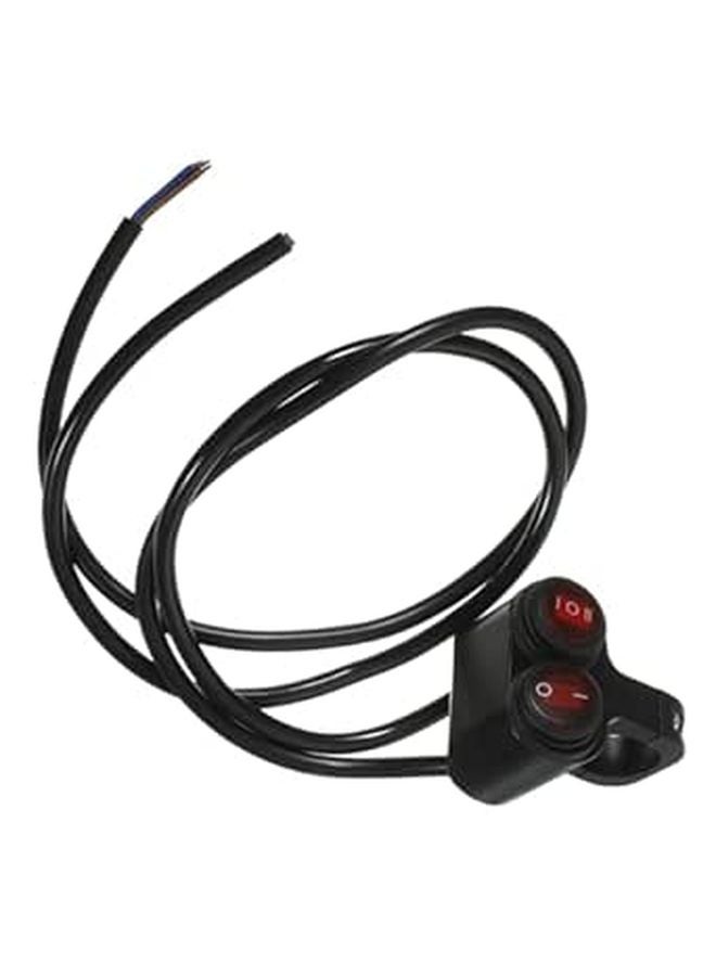 Motorcycle Handlebar Switch with Light Button Anodized Sandblasted Surface Easy Installation Headlight Spotlight Modification - Image 1