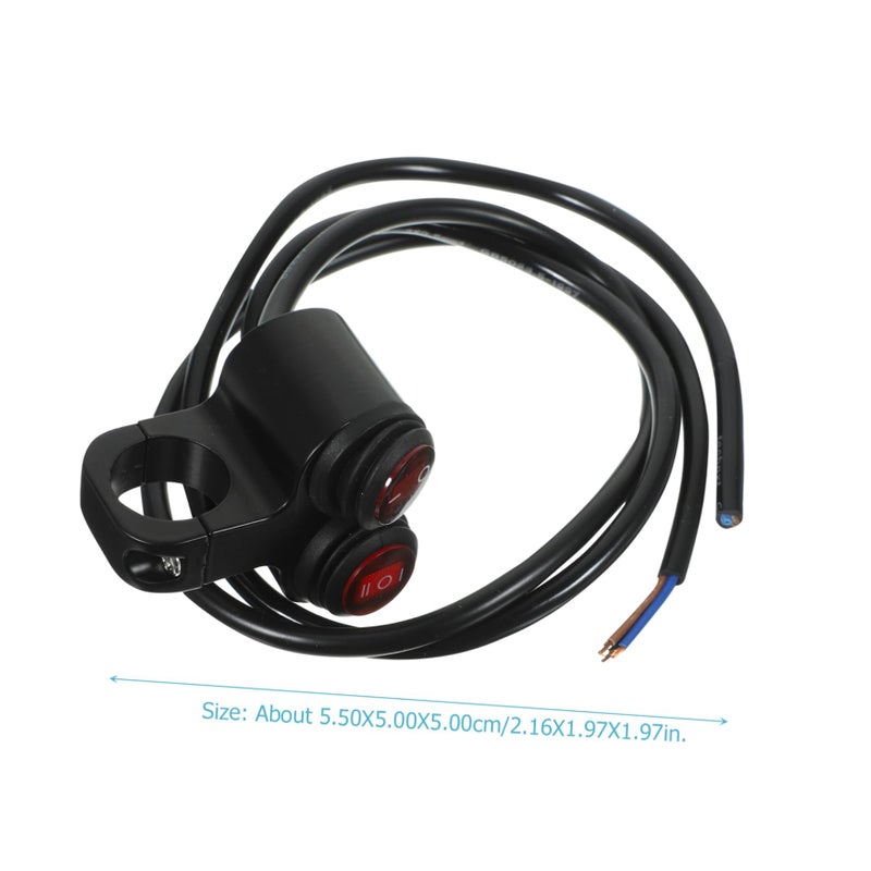 Motorcycle Handlebar Switch with Light Button Anodized Sandblasted Surface Easy Installation Headlight Spotlight Modification - Image 3