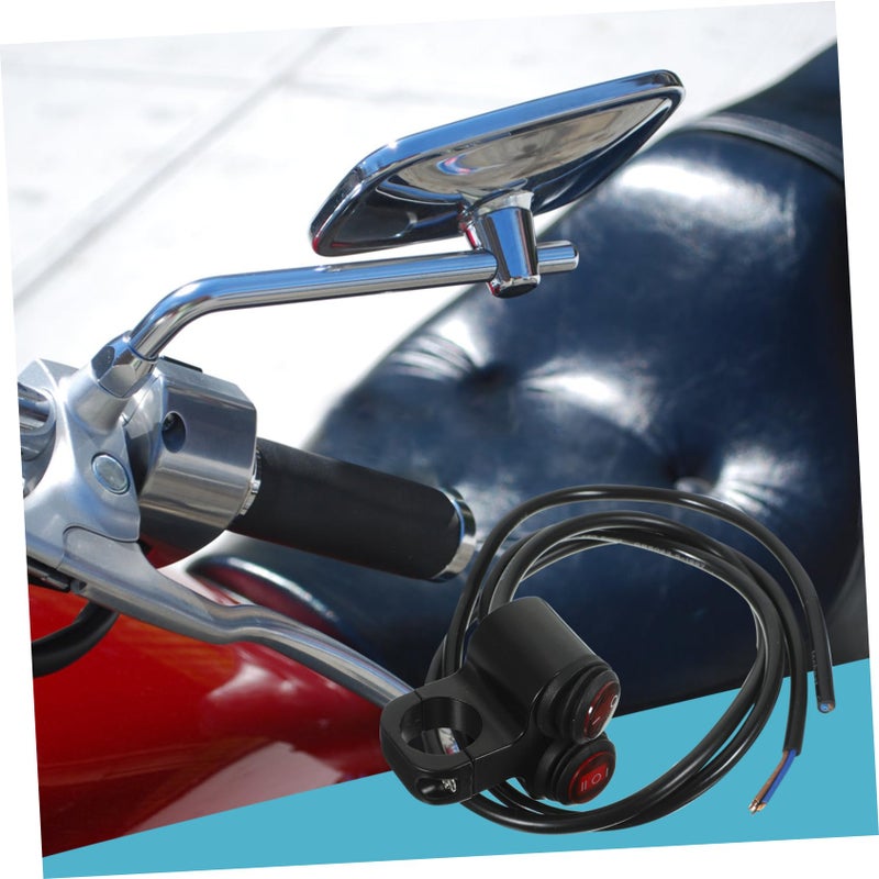 Motorcycle Handlebar Switch with Light Button Anodized Sandblasted Surface Easy Installation Headlight Spotlight Modification - Image 5
