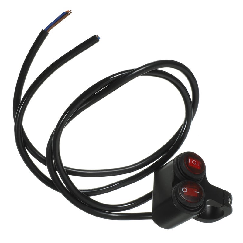 Motorcycle Handlebar Switch with Light Button Anodized Sandblasted Surface Easy Installation Headlight Spotlight Modification - Image 2