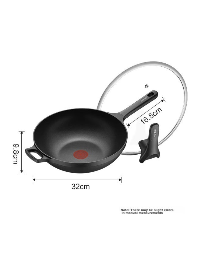 Supor Italian-style Red Dot Cast Aluminum Non-stick Wok, Heat-resistant, less, Non-stick Frying Pan, 32cm, Ec32sap01 - Image 1