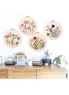 SYOSI Embroidery Kit for Beginners, Hand DIY Cross Stitch Kits, Plants Flowers Embroidery and Natural Landscape Patterns with Embroidery Hoops and Color Threads for Adults Kids  - Image 5