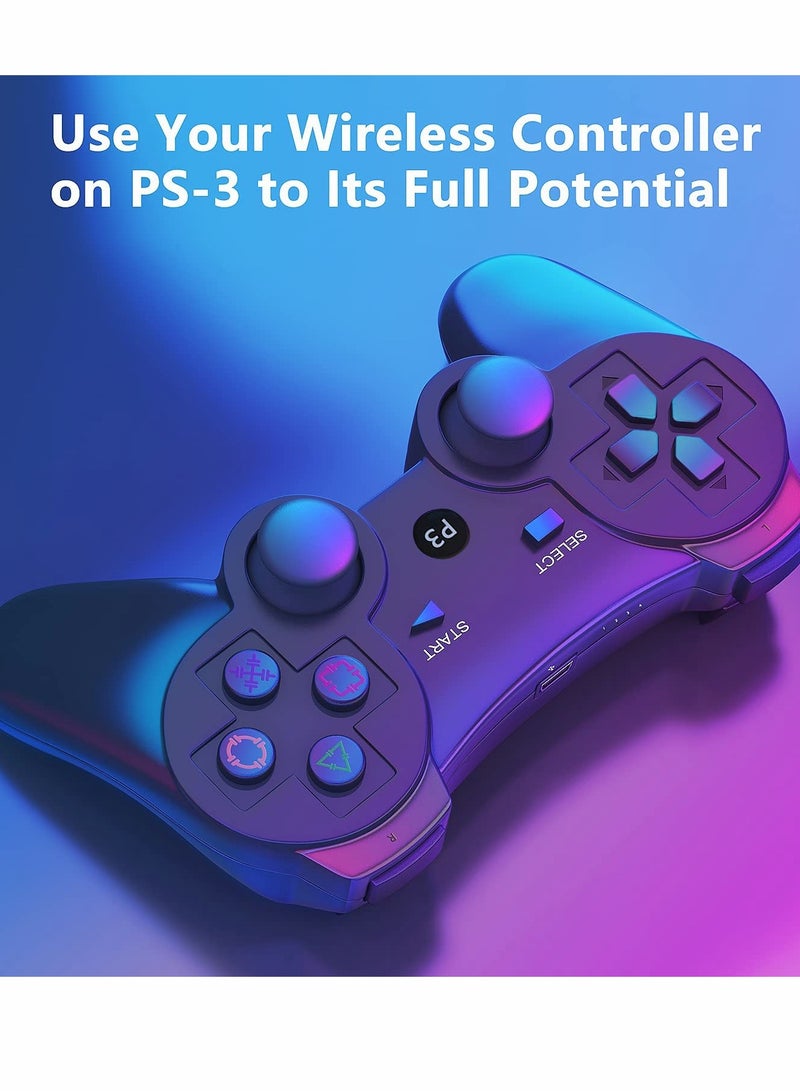 Wireless Game Controller for PS3, Bluetooth Joystick with Dual Shock Vibration, Rechargeable Gamepad - Image 4