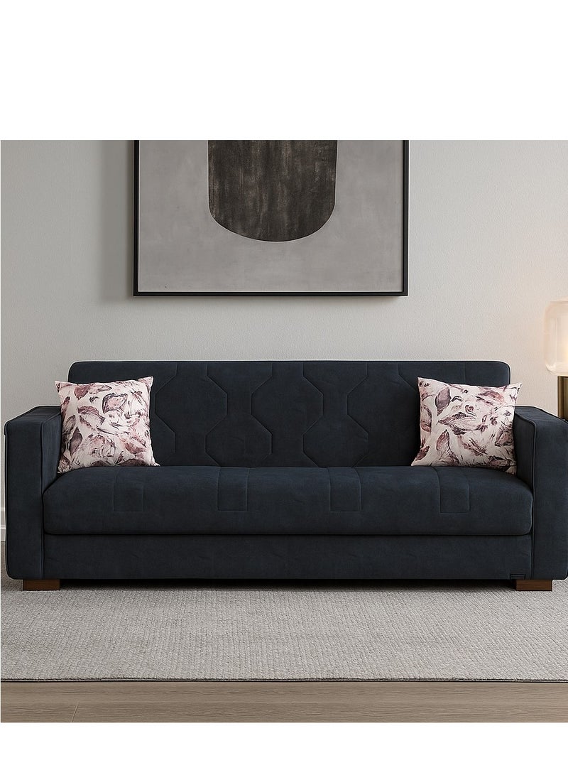 Aldora - Sofa Bed 3-Seater - Navy Galaxy - Image 1