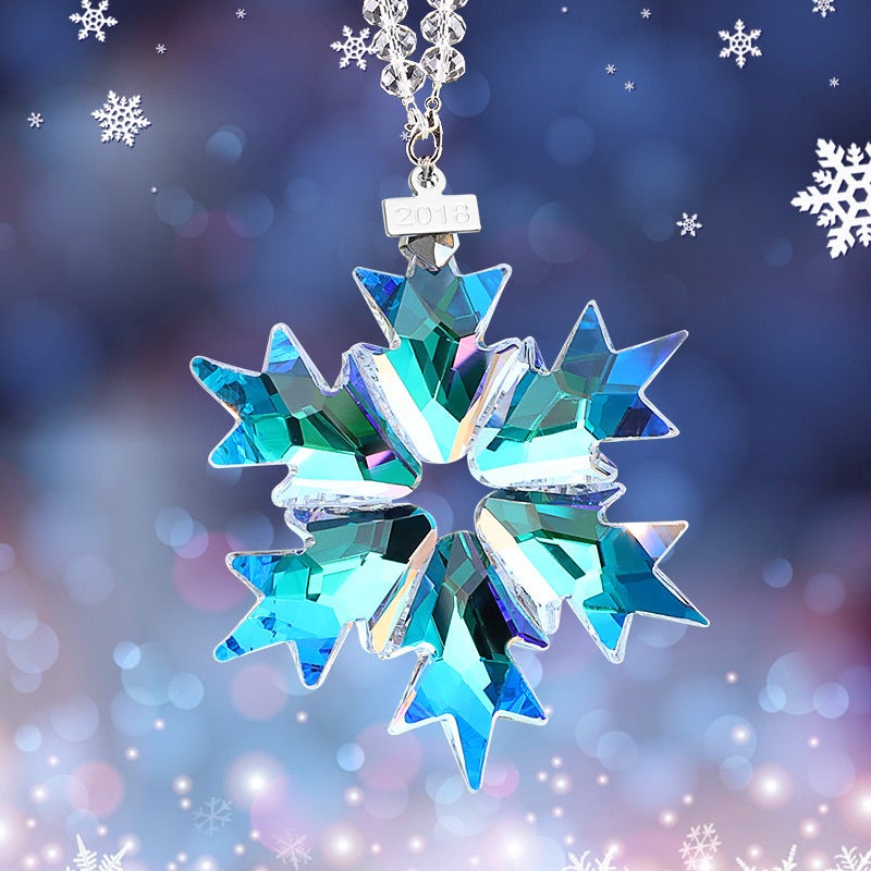 Car Pendant Crystal Snowflake Beautiful Pendant Car Decoration Car Rearview Mirror Pendant Jewelry - Image 2