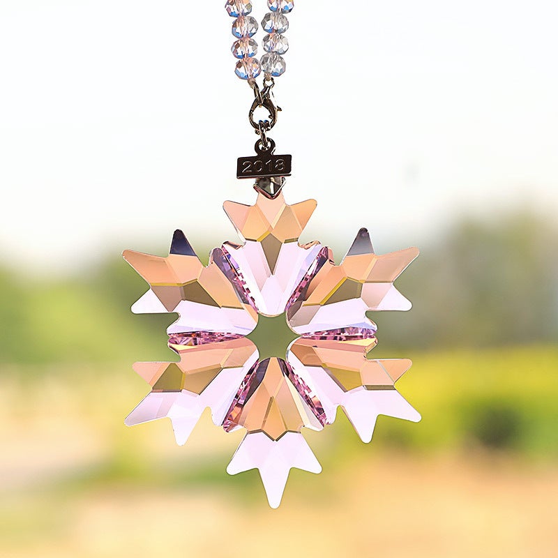 Car Pendant Crystal Snowflake Beautiful Pendant Car Decoration Car Rearview Mirror Pendant Jewelry - Image 5