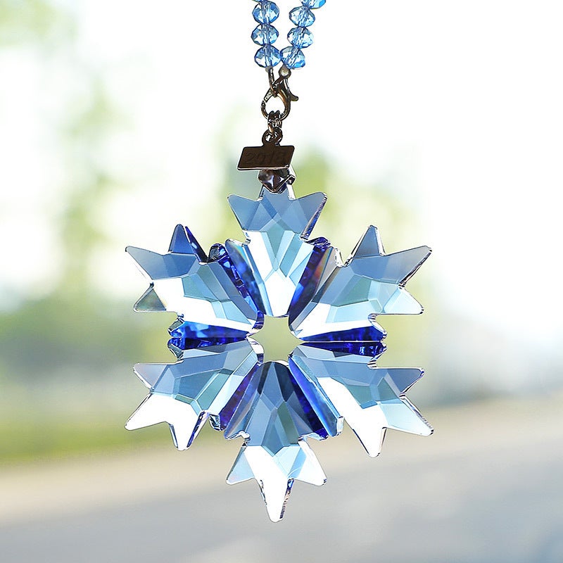 Car Pendant Crystal Snowflake Beautiful Pendant Car Decoration Car Rearview Mirror Pendant Jewelry - Image 4