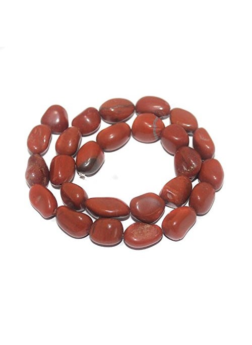 Beadsnfashion - Beadsnfashion Tumbled Red Jasper Stone Beads for Jewellery Making Necklace Bracelets and Earrings Making, Size 18-13 mm - Image 1