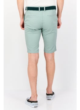 DeFacto Men Textured Belted Basic Short, Sage  - Image 4