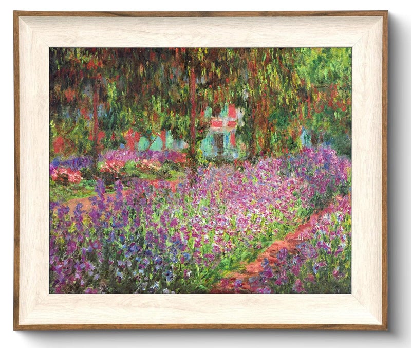 UNIRO Framed Canvas Wall Art Decor Vintage Claude Monet Wall Art Prints Aesthetic Room Decor Claude Monet Impressionist Landscape Painting Monet Garden Flowers Picture Wall Decor Artwork for Living Room Bedroom Home Kitchen 10x12Inch - Image 2