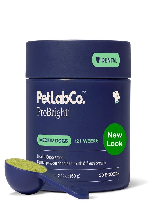 PetLab Co. ProBright Dental Powder - Dog Breath Freshener - Teeth Cleaning Made Easy – Targets Tartar & Bad Breath - Formulated for Medium Size Dogs - Packaging May Vary - Image 1