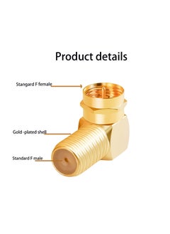 SUNSAR 8Pack Coaxial Cable Connector and Female to Female F-Type Gold Plated AdapterRight Angle RG6 Coax Cable Extender, for TV Cables  - Image 3