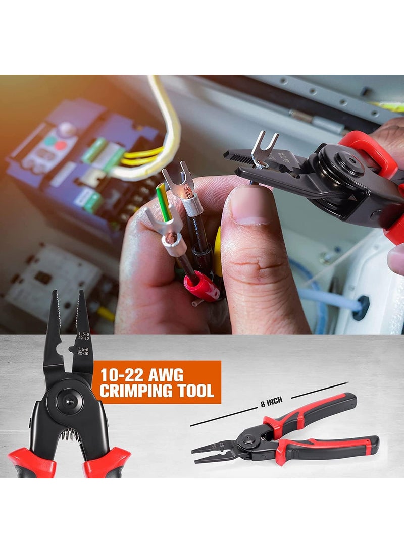 BHAVYATA ENTERPRISE - BHAVYATA 5 in 1 Multipurpose Lineman Plier with Gripping Wrench Cutter Crimping Wire Stripper Fuction Combination plier Electric Cable Stripping Wrench Snapper - Image 1