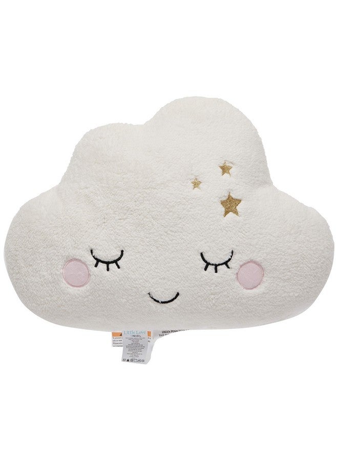 NoJo Little Love By Nojo Plush Cloud Shaped Decorative Pillow Decorative Nursery Pillow Playroom Décor Cute Throw Pillows White 1 Count (Pack Of 1) - Image 2