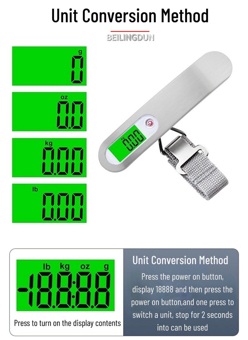 BEILINGDUN Kitchen Scale,Food Weighing Scale,MAX 110lb/50kg Silver  - Image 4