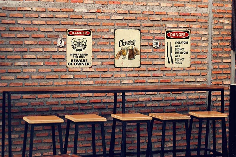 Aoyego Beer Tin Sign Heaits Hand Bar Glass Celebration Cup Cup Full Clivid Clip include intage metal tin signs for cafes bars pubs shop decorative funny retro signs for men women 8x12 inch - Image 4