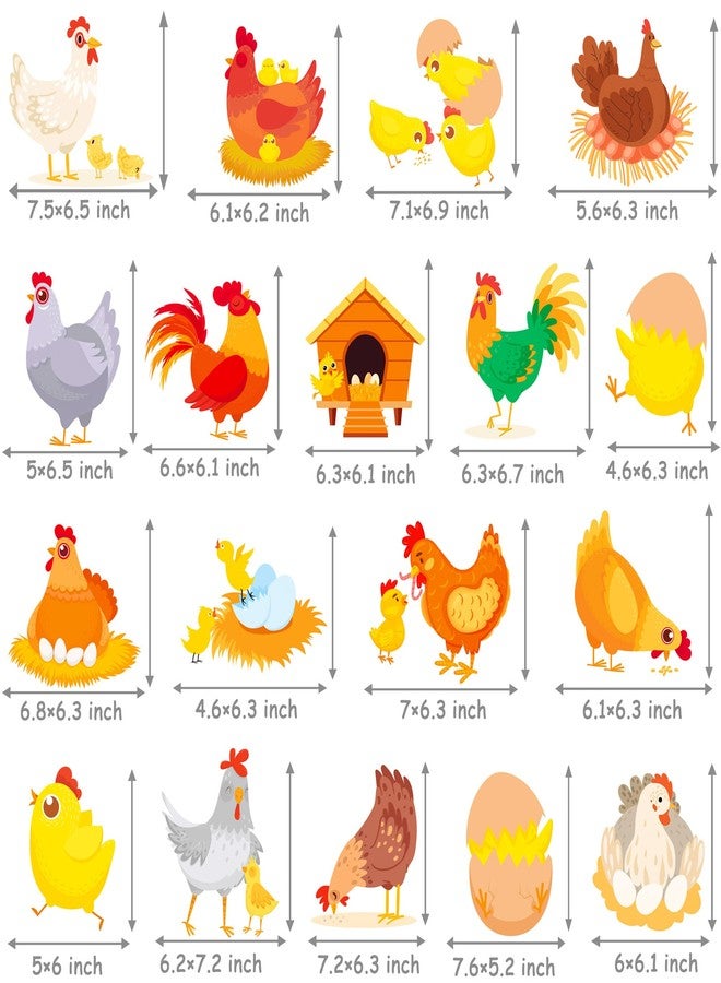 اوموني زينة طاولة حفلات الدجاج المركزية، 18 قطعة من مستلزمات حفلات أعياد الميلاد على شكل دجاج المزرعة، زينة طاولة على شكل دجاجة لحيوانات المزرعة، ديكور لحفل استقبال المولود الجديد - Image 4