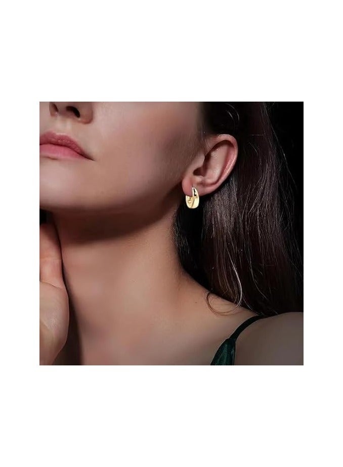 Fayrouz Jewellery Fayrouz Jewelry Hoop Earrings for Women, 18K Gold Plated Lightweight Hypoallergenic Hoop Earrings for Girls, Earrings for All Occasions  - Image 2