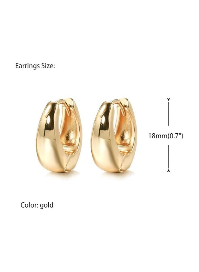 Fayrouz Jewellery Fayrouz Jewelry Hoop Earrings for Women, 18K Gold Plated Lightweight Hypoallergenic Hoop Earrings for Girls, Earrings for All Occasions  - Image 3