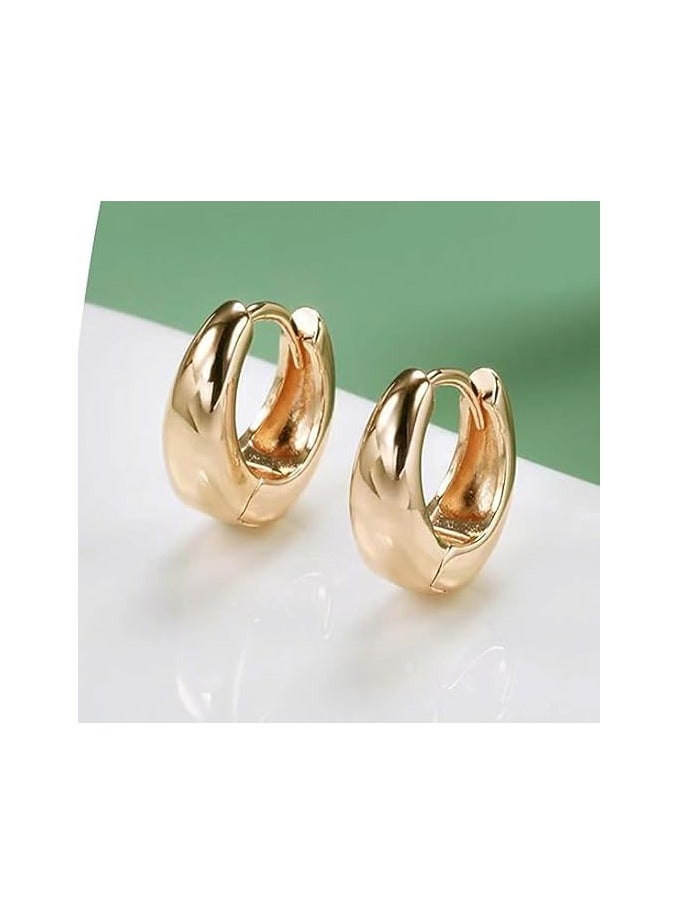 Fayrouz Jewellery Fayrouz Jewelry Hoop Earrings for Women, 18K Gold Plated Lightweight Hypoallergenic Hoop Earrings for Girls, Earrings for All Occasions  - Image 4