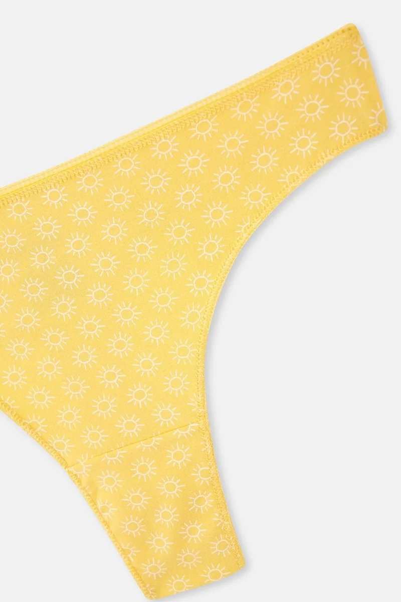 داجي Multicolor Women's 3-Patterned Thong Panties
