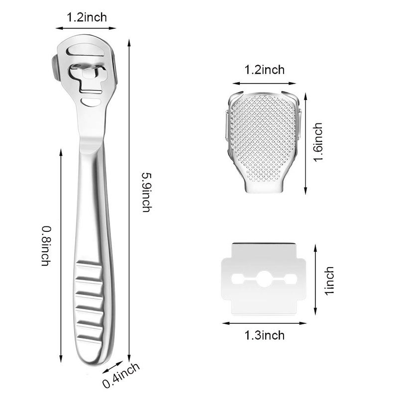 Codream Pedicure Callus Shaver Foot File Care Hard Skin Remover Callus Shaver Sets with Case, Foot File Heads & 10 Replacement Blade - Image 4