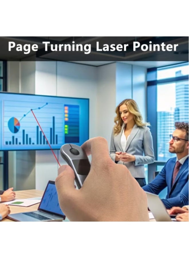 TP-BRIDGE 2.4GHz Wireless Presentation Remote Clicker with Air Mouse & Laser Pointer | USB PPT Presenter for PowerPoint, Keynote & Google Slides | PC, Laptop & Mac Compatible - Image 3