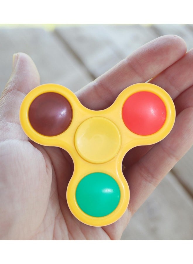 Premsons - Premsons® Hand Spinner Desk Toy - High Speed Smooth Finger Spin Sensory Fidget Stress Relief Game Play for Kids & Adults - Birthday Party Gift - Plastic - Yellow & Multicolor - Image 1