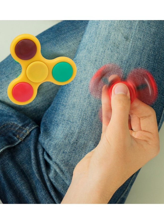 Premsons - Premsons® Hand Spinner Desk Toy - High Speed Smooth Finger Spin Sensory Fidget Stress Relief Game Play for Kids & Adults - Birthday Party Gift - Plastic - Yellow & Multicolor - Image 1
