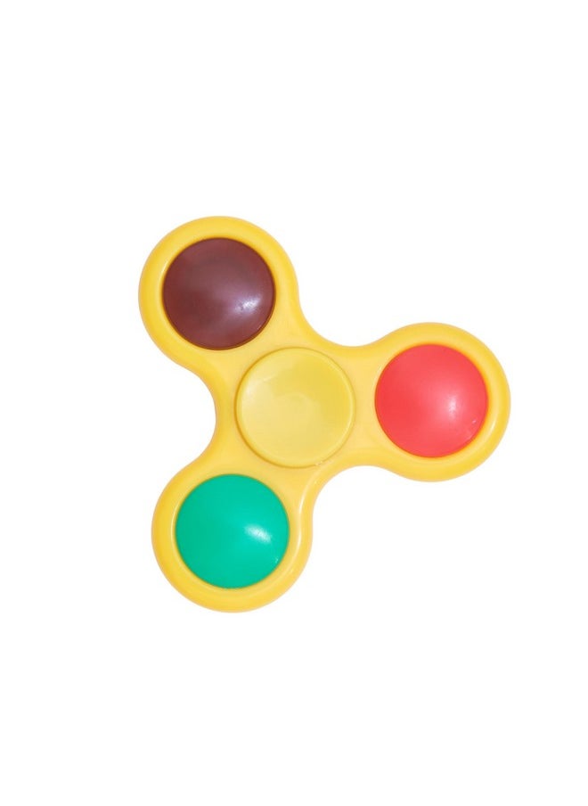 Premsons - Premsons® Hand Spinner Desk Toy - High Speed Smooth Finger Spin Sensory Fidget Stress Relief Game Play for Kids & Adults - Birthday Party Gift - Plastic - Yellow & Multicolor - Image 1