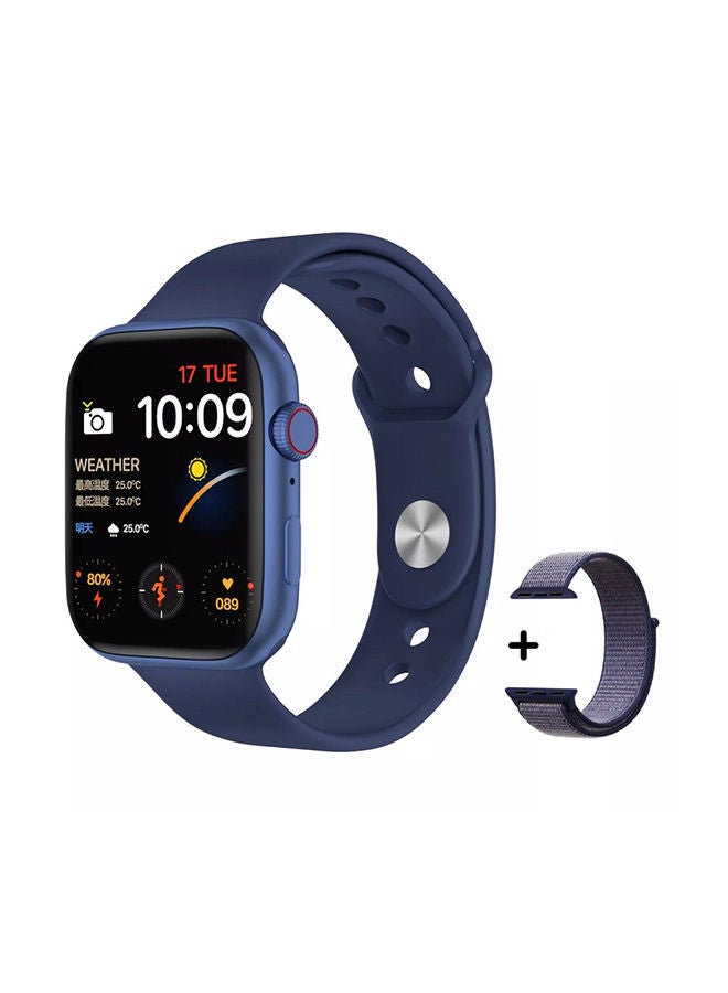 نيبمينينت ساعة FK99 بلس الذكية بشحنٍ لاسلكي وسوار إضافي من النايلون أزرق - Image 1