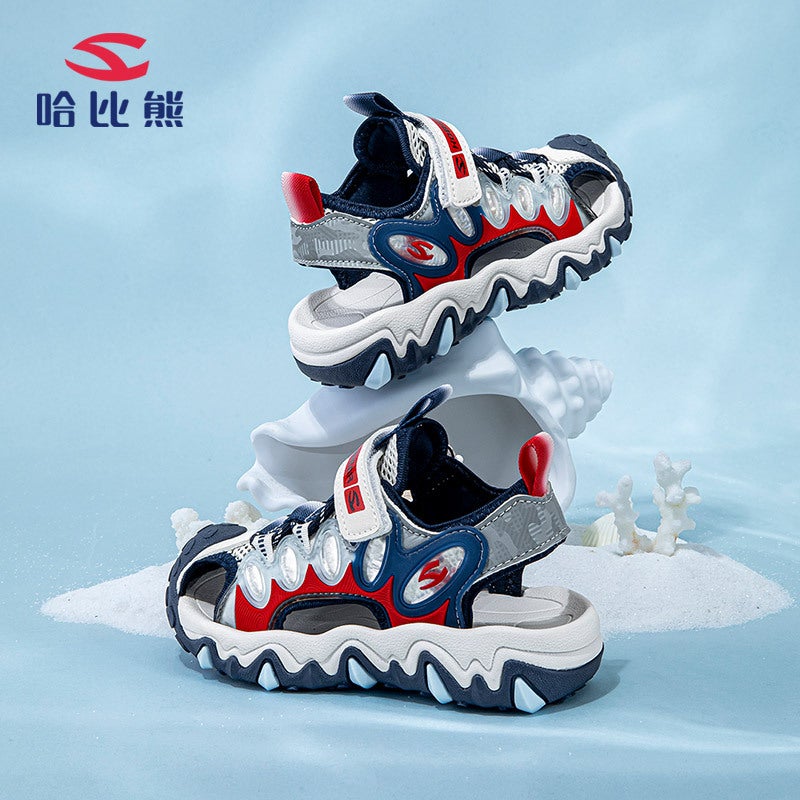 Habi Bear Children'S Sandals Summer Girls Sandals Light Baotou Anti-Collision Boys Sandals Button Shoes A Generation Of Hair - Image 5