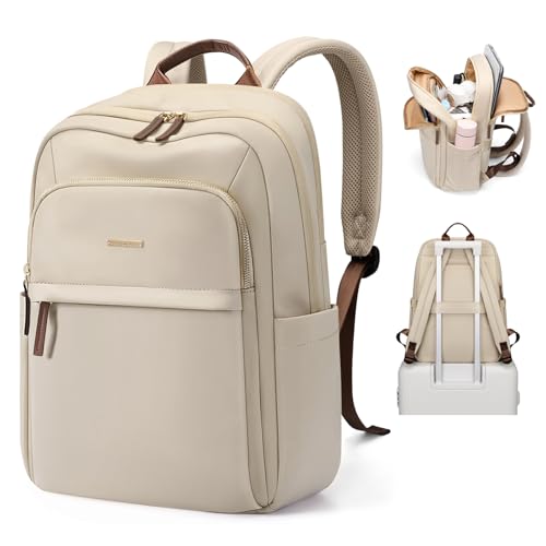GOLF QUALITY Hiking Travel Backpack for Women Casual Business Weekender Multilayer Laptop Bag16 InchApricot - Image 1