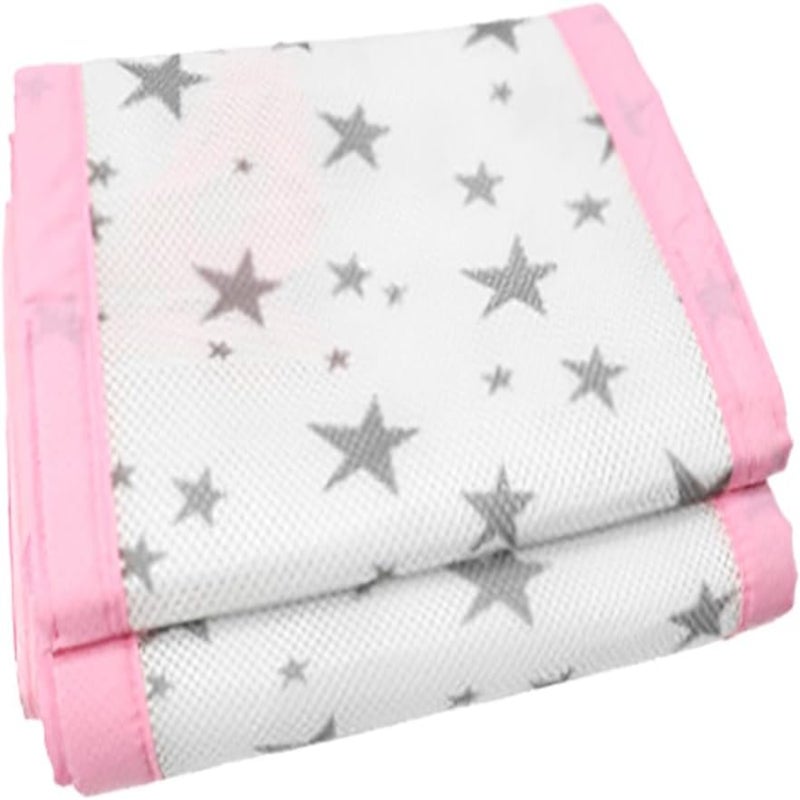 Baby spring and summer breathable, anti-collision, removable and washable bed frame  white - Image 2