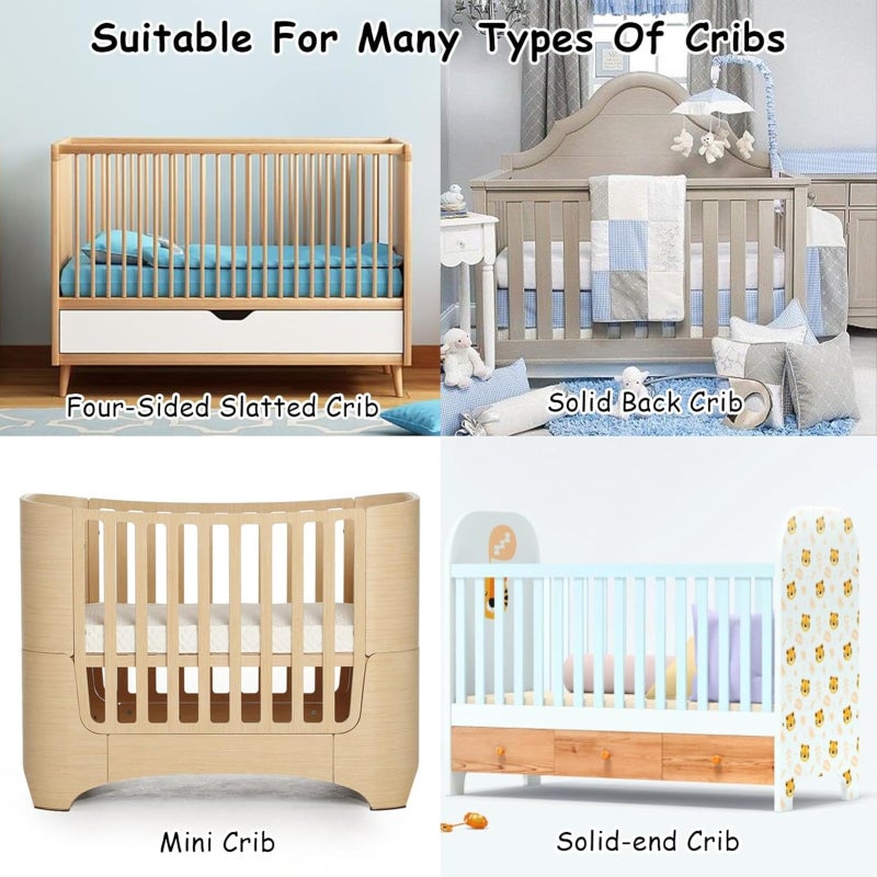 Baby spring and summer breathable, anti-collision, removable and washable bed frame  white - Image 4