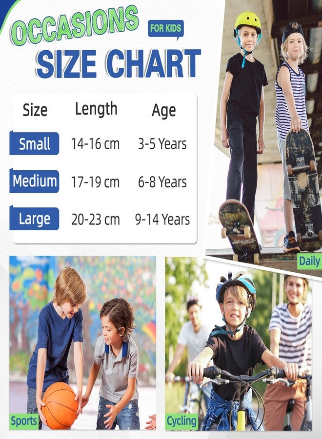 SeeyAN Kids Socks Boys Ankle Athletic Half Cushioned Low Cut Sport Cotton Breathable Socks 6 Pairs (6 Pairs Black, 9-14 Years) - Image 2