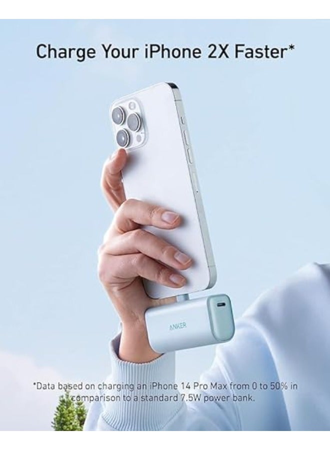 Anker Nano Power Bank with Built-in Lightning Connector, Portable Charger 5,000mAh MFi Certified 12W, Compatible with iPhone 14/14 Pro / 14 Plus / 14 Pro Max, iPhone 13 and 12 Series - Image 3