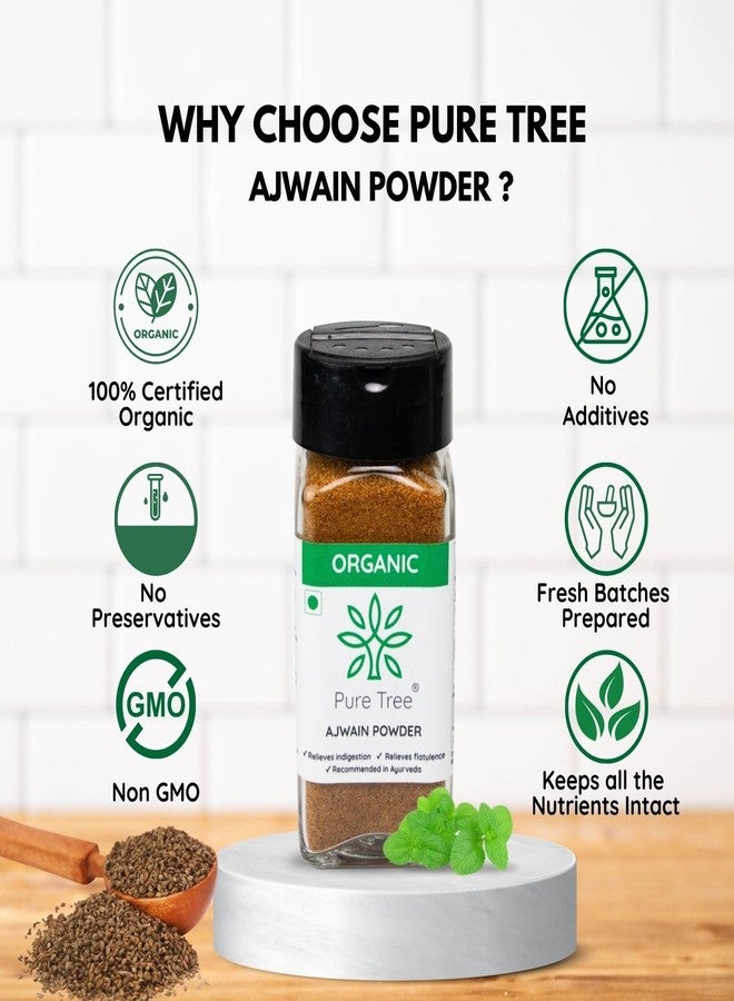 Pure Tree Certified Organic Ajwain Powder | 60 g | Glass Jar | Carom Seed Powder | Ajavain | Omam Powder Gluten-Free | Vamu Seeds | Ajowan | Ayamodakam Seeds Rich In Antioxidants - Image 5