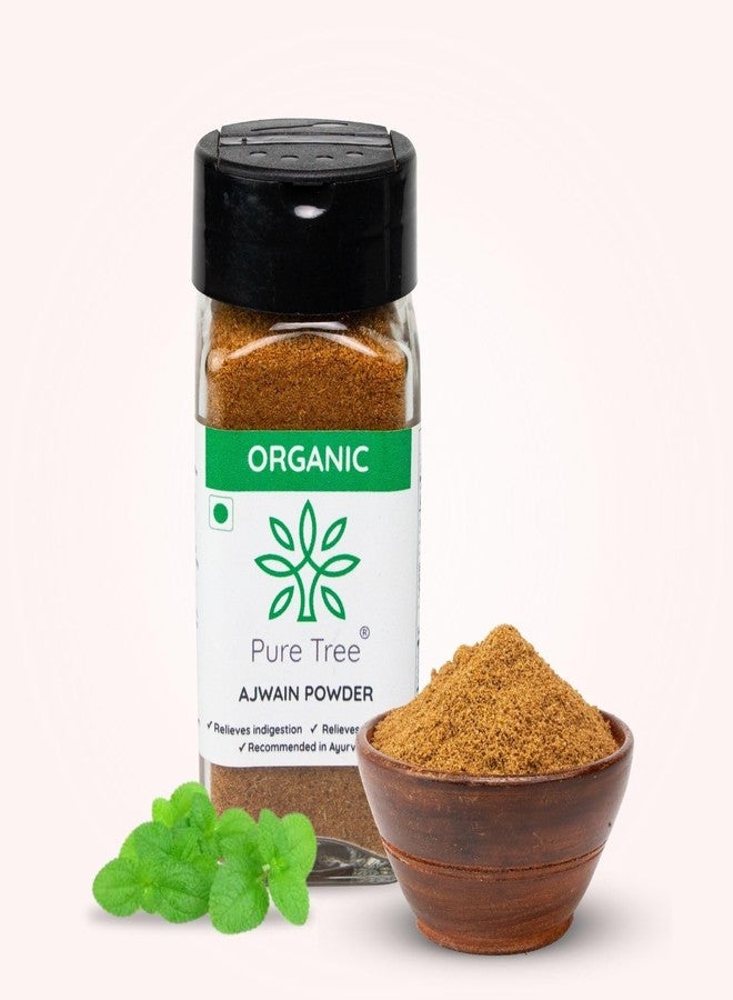 Pure Tree Certified Organic Ajwain Powder | 60 g | Glass Jar | Carom Seed Powder | Ajavain | Omam Powder Gluten-Free | Vamu Seeds | Ajowan | Ayamodakam Seeds Rich In Antioxidants - Image 1
