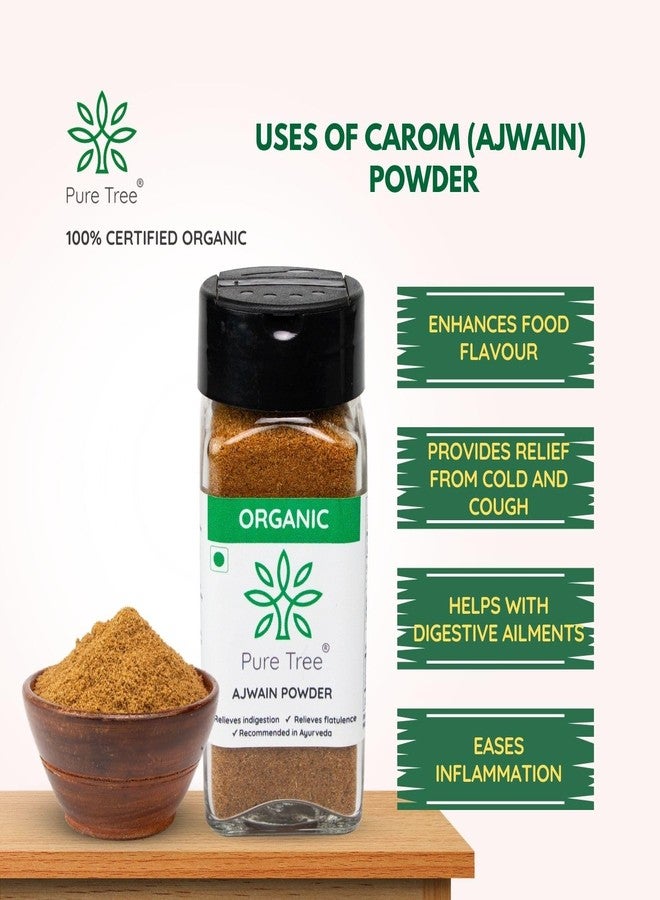 Pure Tree Certified Organic Ajwain Powder | 60 g | Glass Jar | Carom Seed Powder | Ajavain | Omam Powder Gluten-Free | Vamu Seeds | Ajowan | Ayamodakam Seeds Rich In Antioxidants - Image 4