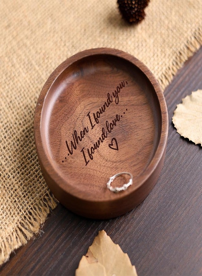 La Boda Wooden Ring Tray, Ring Dish Engagement Gift, Rings Holder for Women, Jewelry Tray for Her Birthday Anniversary Wedding, Bridal Shower Gift for Bride Future - Image 4