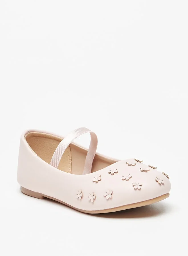 فلورا بيلا من شو إكسبرس Girl's Floral Embellished Mary Jane Shoes