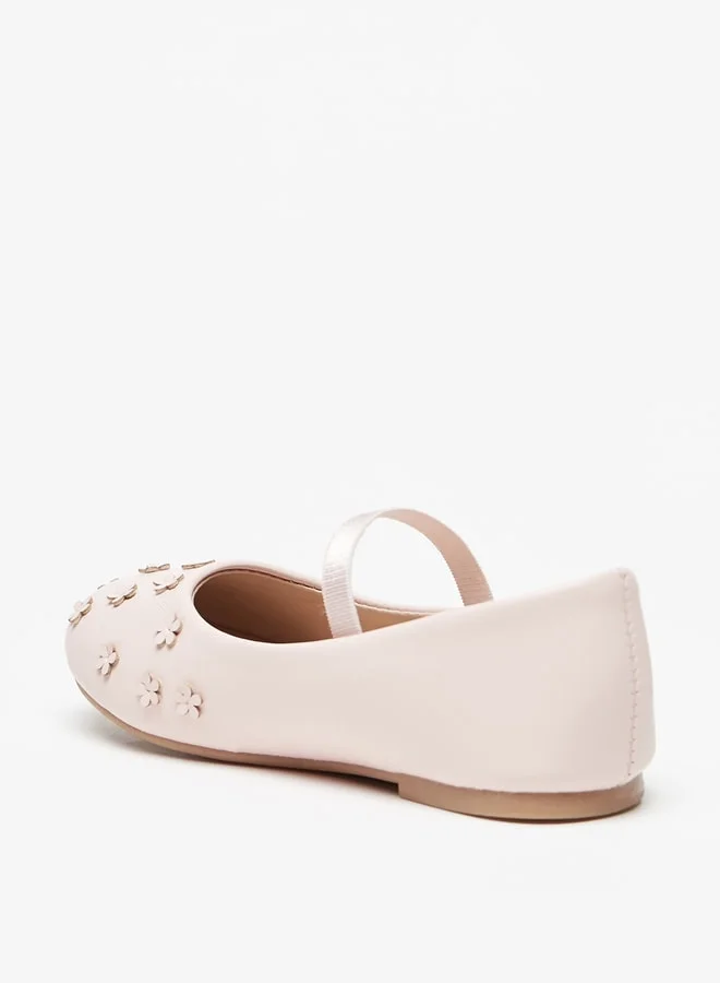 فلورا بيلا من شو إكسبرس Girl's Floral Embellished Mary Jane Shoes