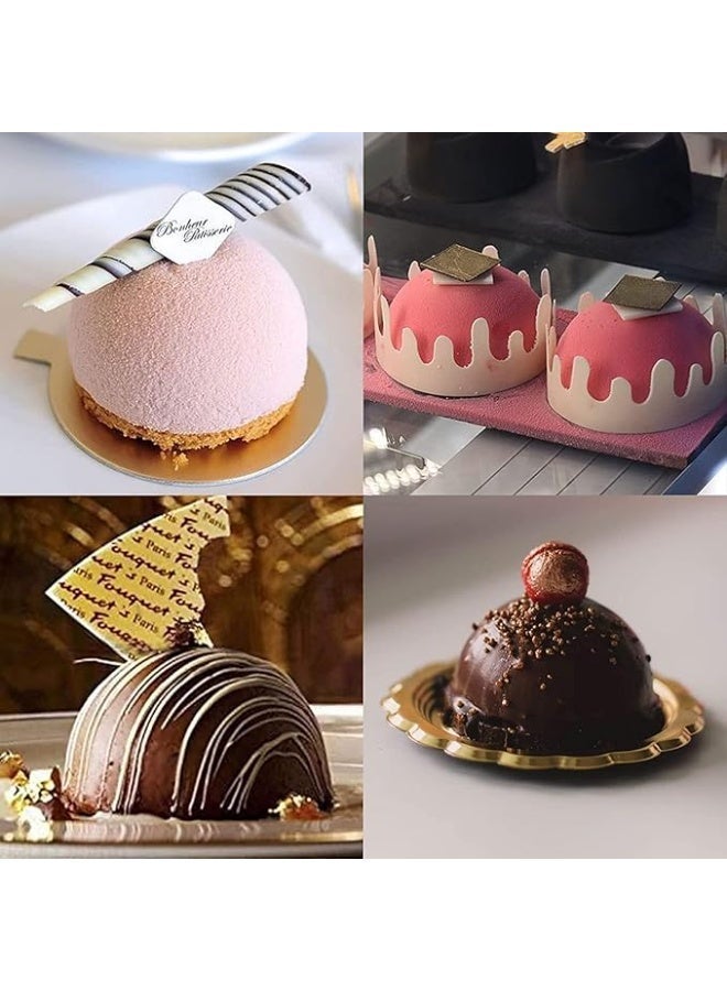 2 Pcs Silicone Mousse Mold with 6 Cavities, BPA-Free Non-Stick Baking Mold for Chocolate, Jelly, Cake, Fondant, Heat Resistant Reusable Dessert Molds, Purple - Image 5