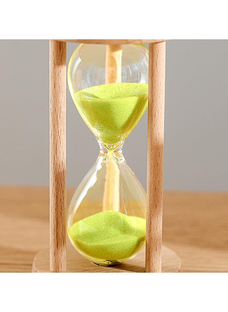 Rubik - Sand Timer, 30 Minutes Wood Base Hourglass Sandglass Clock for Childrens Teeth Brushing Kitchen Cooking Game School Office Home Decoration (Red, 30 min) - Image 1