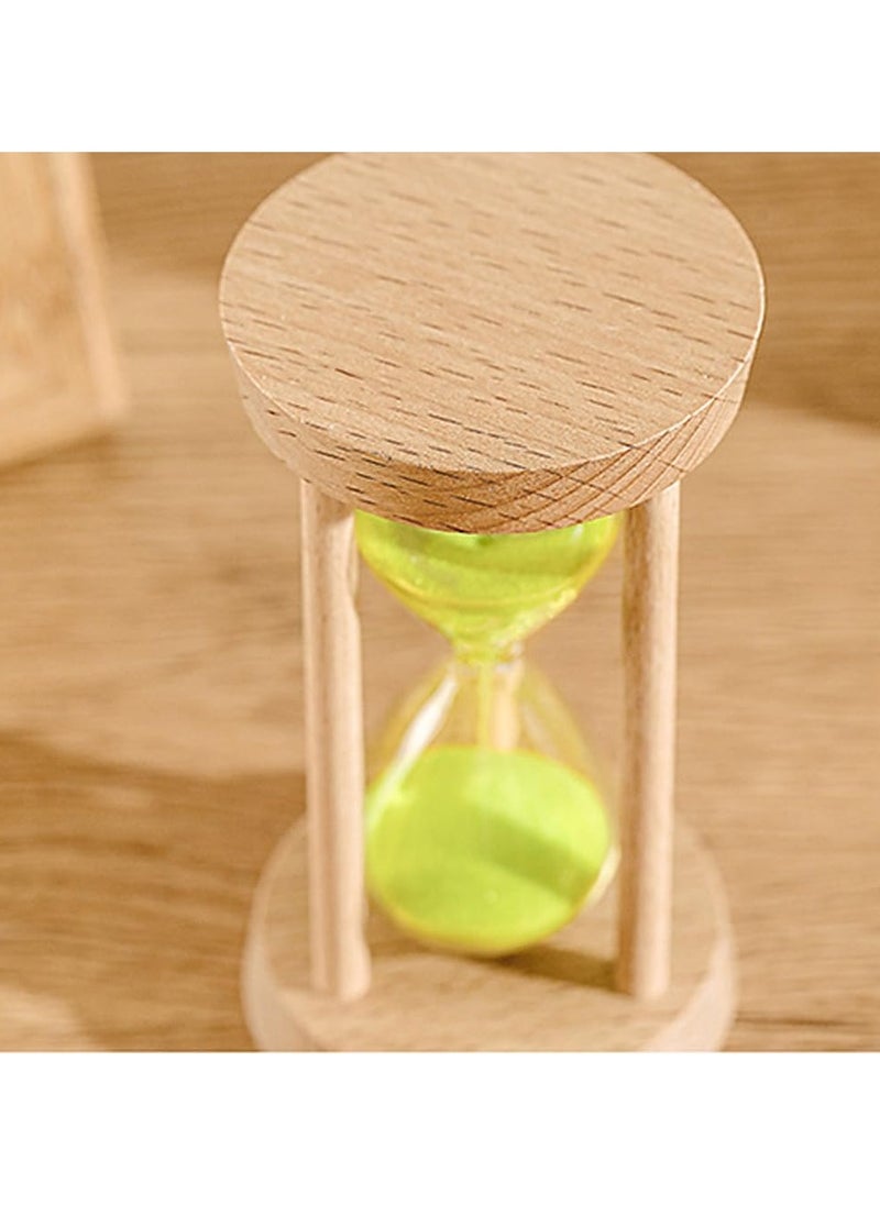 Rubik - Sand Timer, 30 Minutes Wood Base Hourglass Sandglass Clock for Childrens Teeth Brushing Kitchen Cooking Game School Office Home Decoration (Red, 30 min) - Image 1