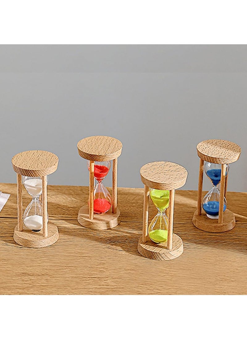Rubik - Sand Timer, 30 Minutes Wood Base Hourglass Sandglass Clock for Childrens Teeth Brushing Kitchen Cooking Game School Office Home Decoration (Red, 30 min) - Image 1