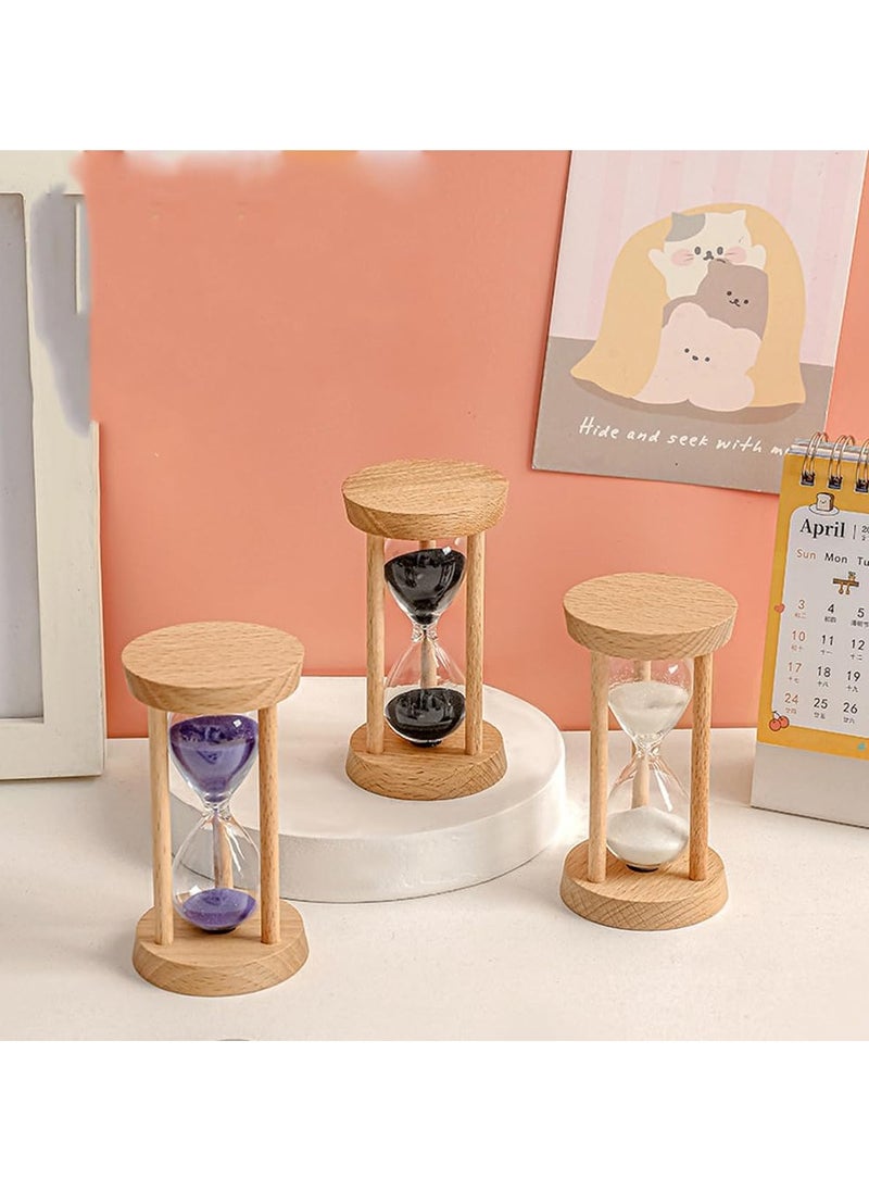 Rubik - Sand Timer, 30 Minutes Wood Base Hourglass Sandglass Clock for Childrens Teeth Brushing Kitchen Cooking Game School Office Home Decoration (Red, 30 min) - Image 1