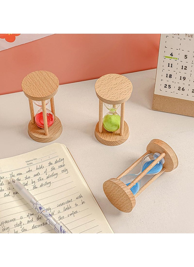 Rubik - Sand Timer, 30 Minutes Wood Base Hourglass Sandglass Clock for Childrens Teeth Brushing Kitchen Cooking Game School Office Home Decoration (Red, 30 min) - Image 1