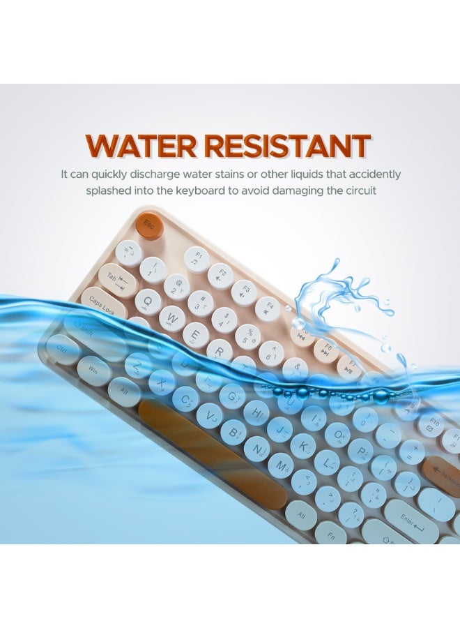 arizone K92 Retro Punk Wired Keyboard - 98 Keys, Arabic/English Layout, Swappable Keys - Image 4